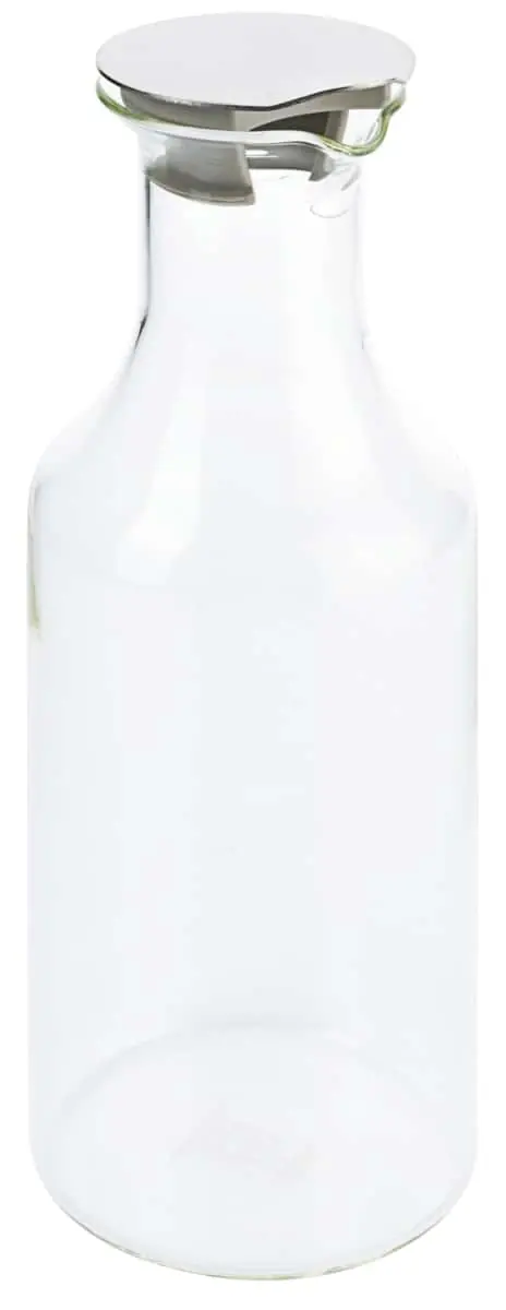 Bild von Nachschubbehälter Glaskaraffe 1,2 Liter mit Edelstahldeckel 