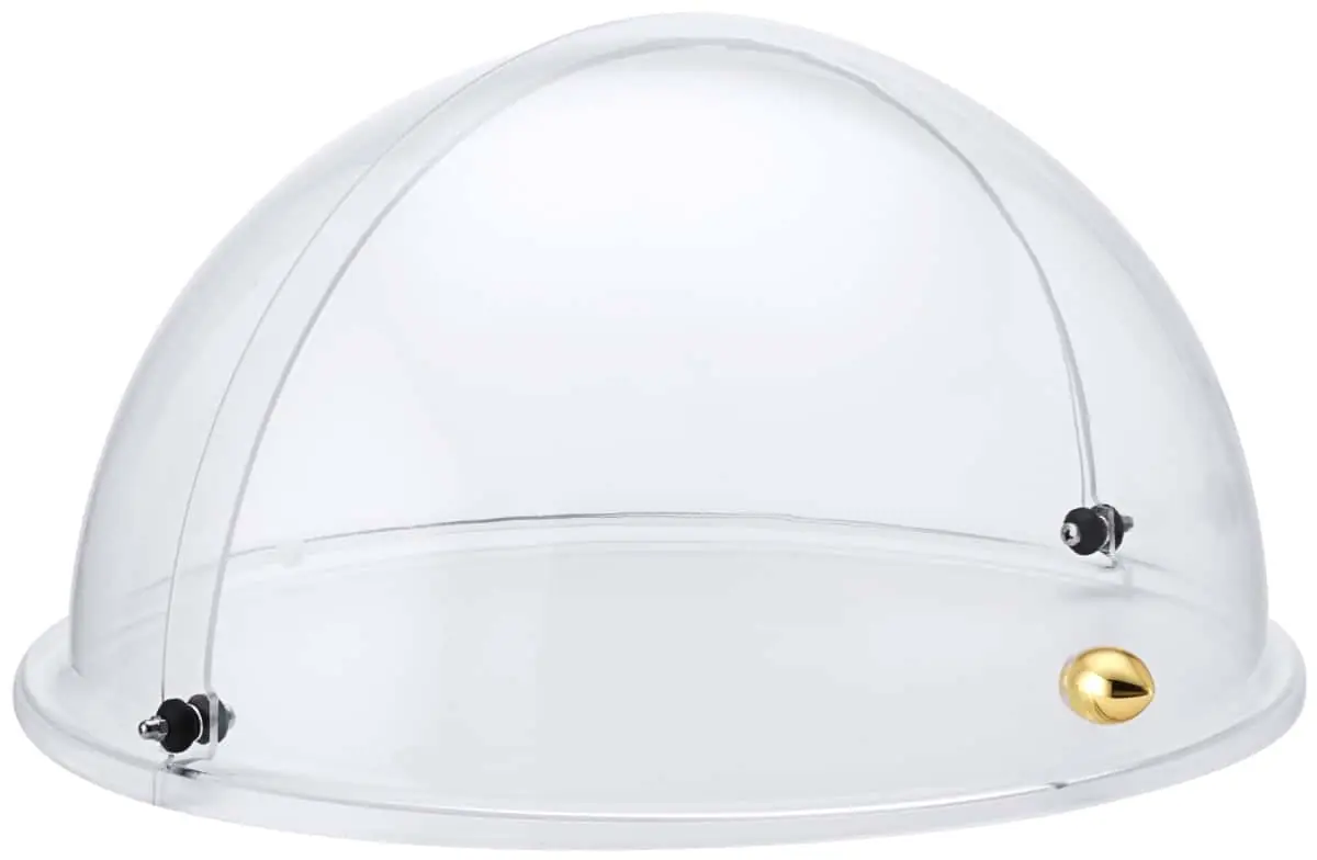 Bild von Rolltop-Haube D 40cm mit Edelstahlgriff, vergoldet 