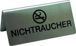 Bild von Tischaufsteller, 10x5 cm "NICHTRAUCHER" + -symbol
